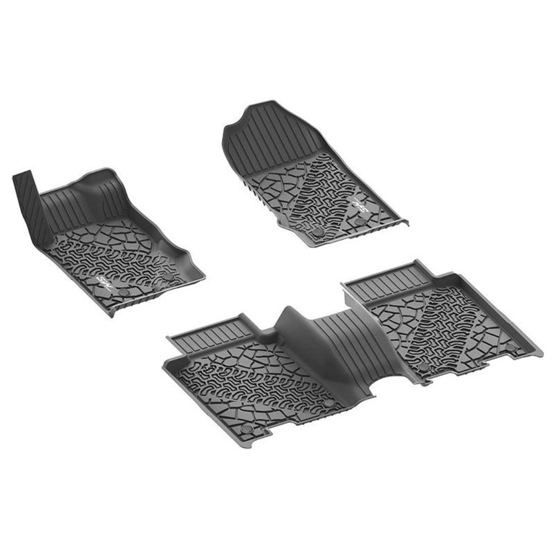 3WLINERS 2021-2024 Ford Bronco 4-Door TPE Material & All-Weather Protection Custom Floor Mats