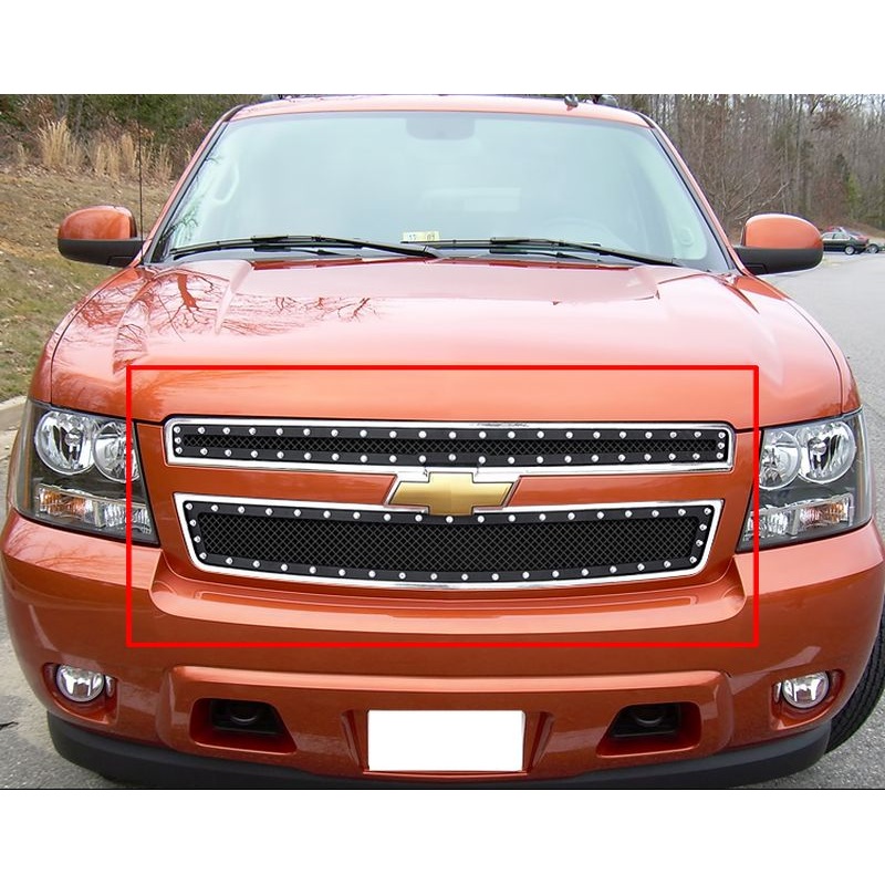APS GR03LFD51H Main Upper Rivet Grille Fits 2007-2014 Chevy Avalanche