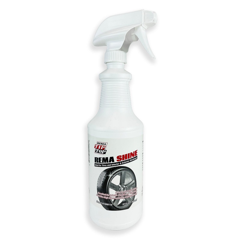 Rema Shine 32oz Tire Shine Spray Bottle Water Based Silicon Tire Dressing – Available in single or multipack quantities