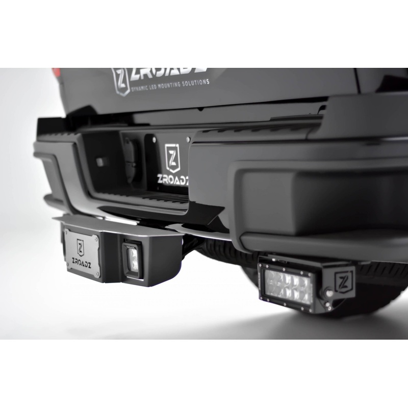 ZROADZ Z390011 Black Mild Steel with Stainless Steel Step  Hitch Step LED Bracket