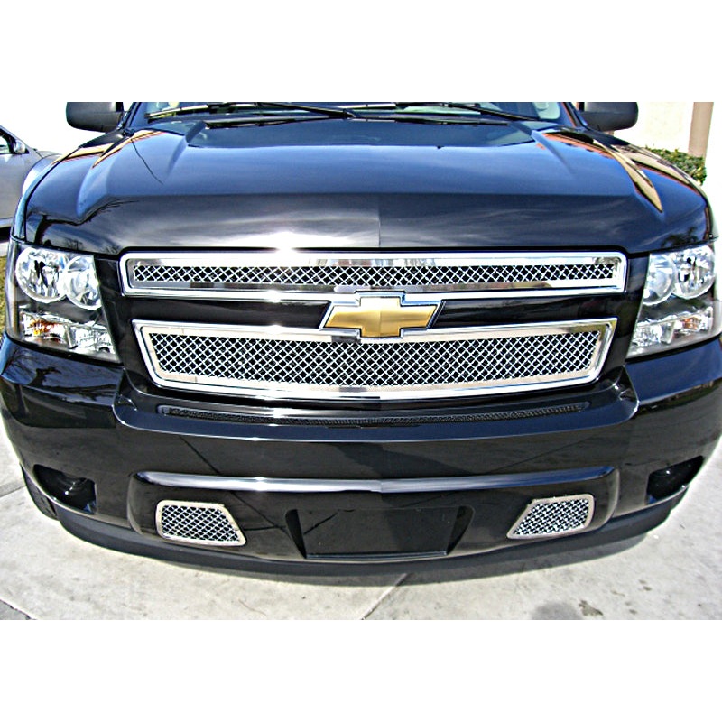 APS GR03GGI19S Main Upper & Tow Hook Mesh Grille Fits 2007-2014 Chevy Avalanche