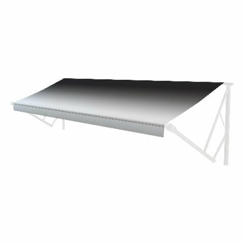 Solera Universal Compatible with Heavy-Duty Vinyl RV Patio Awning Replacement Fabric Black Fade 15′ Awning (14’4″ Fabric)