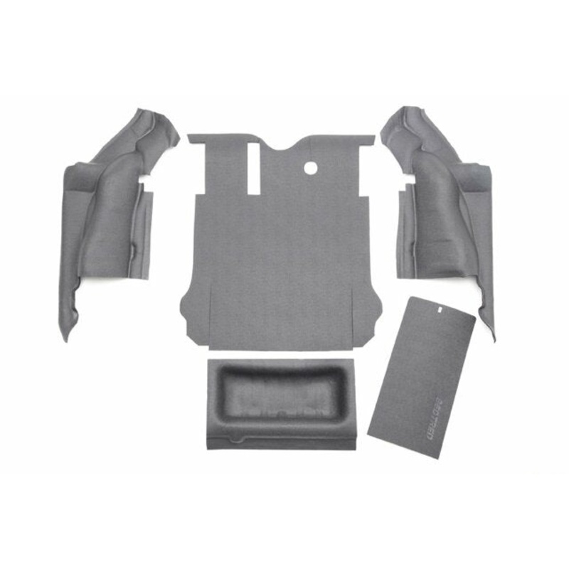 Bedrug – Jeep Bedtred | 2003 – 2006 Jeep Wrangler LJ Unlimited (04 – 06 UNLTD, 05 – 06 UNLTD Rubicon), Cargo Liner w/ Tailgate & Tub Liner | Grey – 4 pc. | BTLJ04R