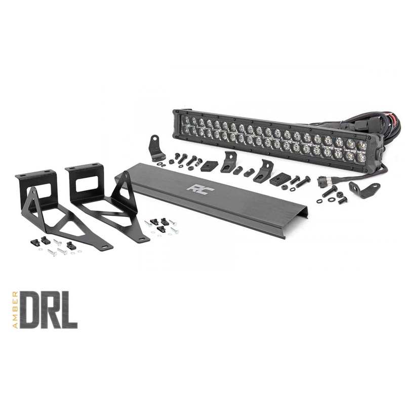 LED Light Kit | Bumper Mount | 2″ Black Dual Row | Amber DRL | Ford F-250/F-350 Super Duty (05-07)