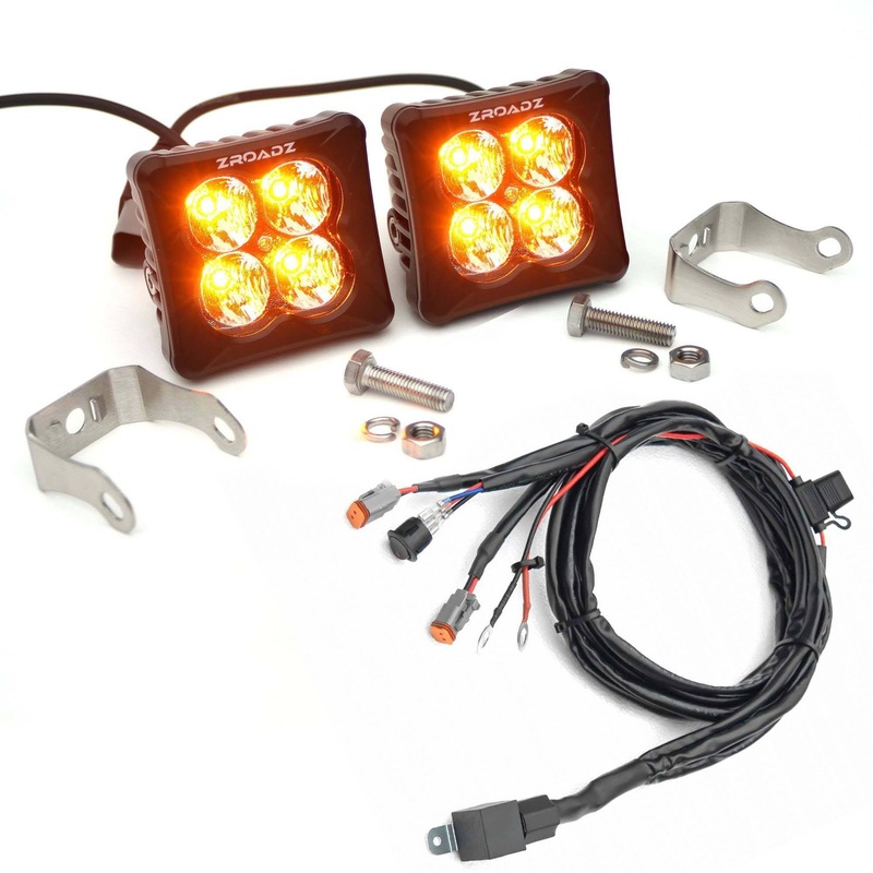 ZROADZ Z30BC12W-D3A-K Black Cast Aluminum/Polucarbonate Lens Pod Light Light Kit