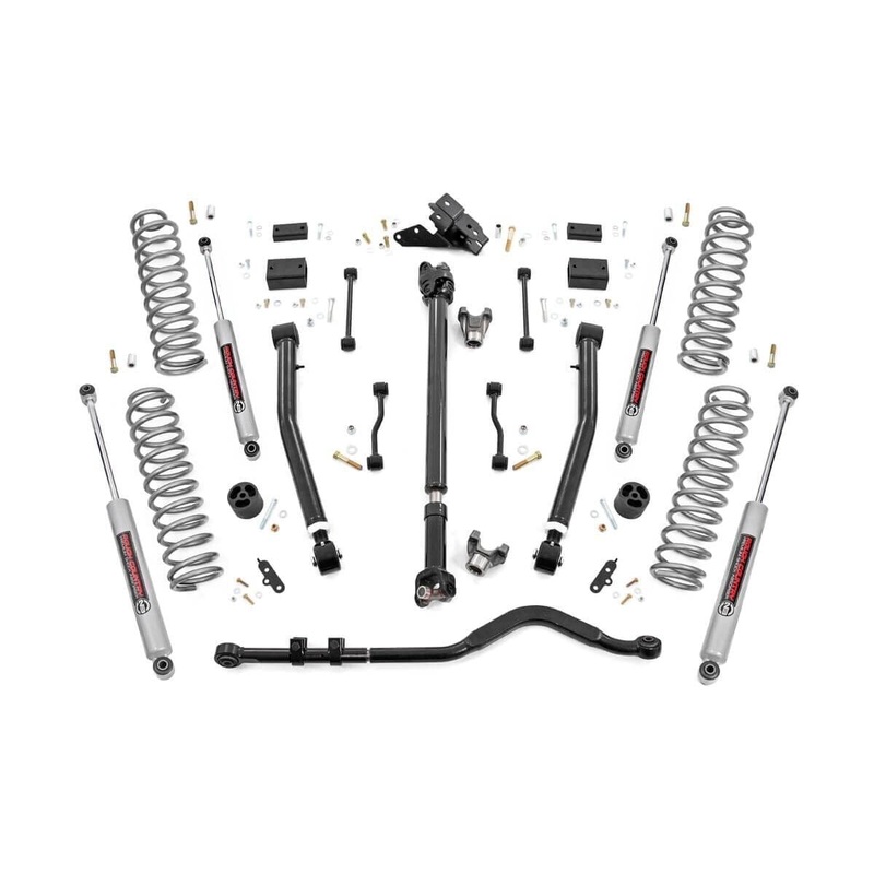 3.5 Inch Lift Kit | Adj Lower | FR D/S | Jeep Wrangler Unlimited 4WD (2024)
