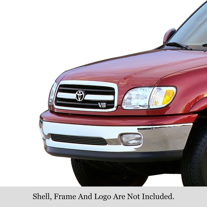 APS GR20FED84J Lower Bumper Black Stainless Steel Billet Grille Fits 1999-2002 Toyota Tundra