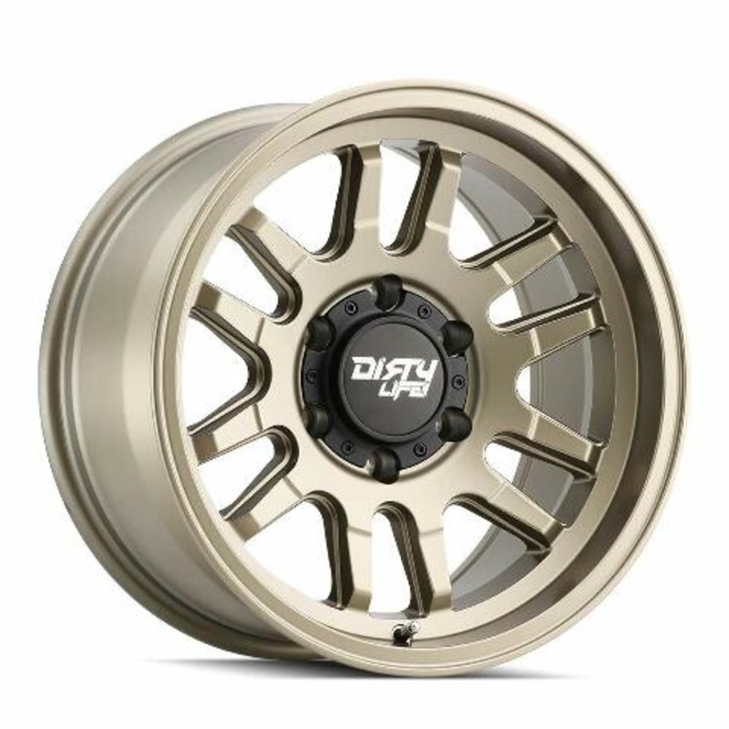 Dirty Life CANYON Satin Gold Wheel with Alloy Steel (17 x 9. inches /5 x 71 mm, -12 mm Offset)