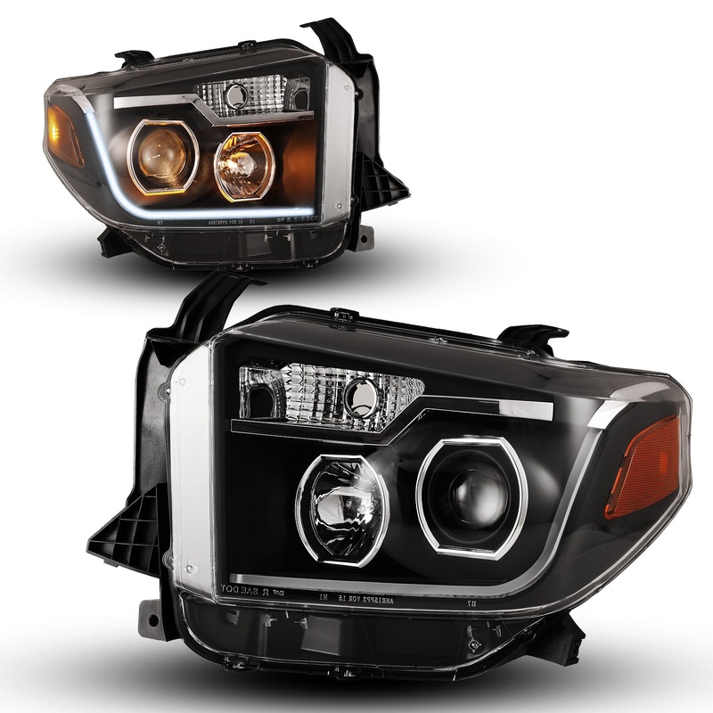 For 2014-2017 Toyota Tundra Headlight – Black / Clear