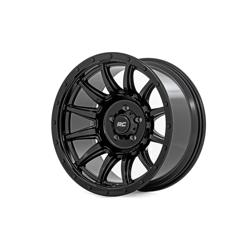Rough Country 90 Series Wheel | One-Piece | Gloss Black | 18×9 | 6×5.5 | -12mm