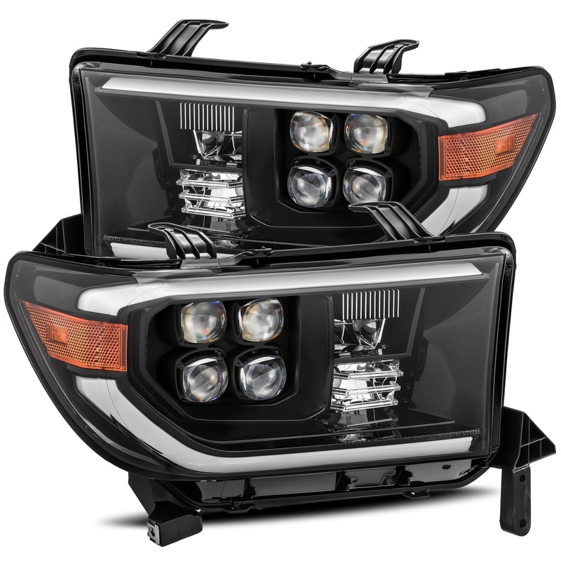 ALPHAREX 2007-2013 Toyota Tundra NOVA-Series LED Projector Headlights Jet Black (With Level Adjuster)