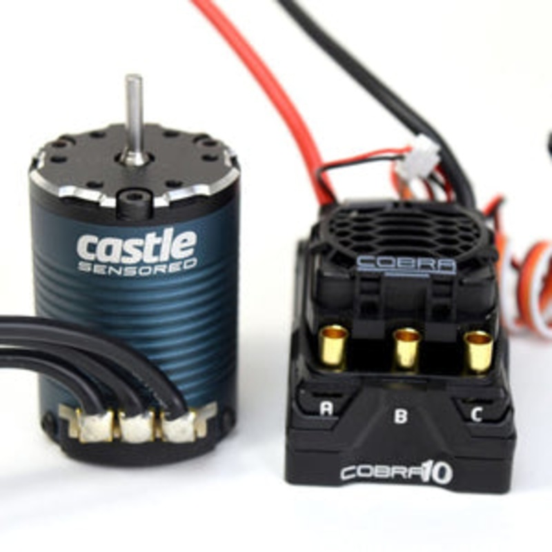 Castle Cobra 10, 6S Max, 25.2V Max, 8A Peak BEC, w/1406-3800KV Sensored Motor