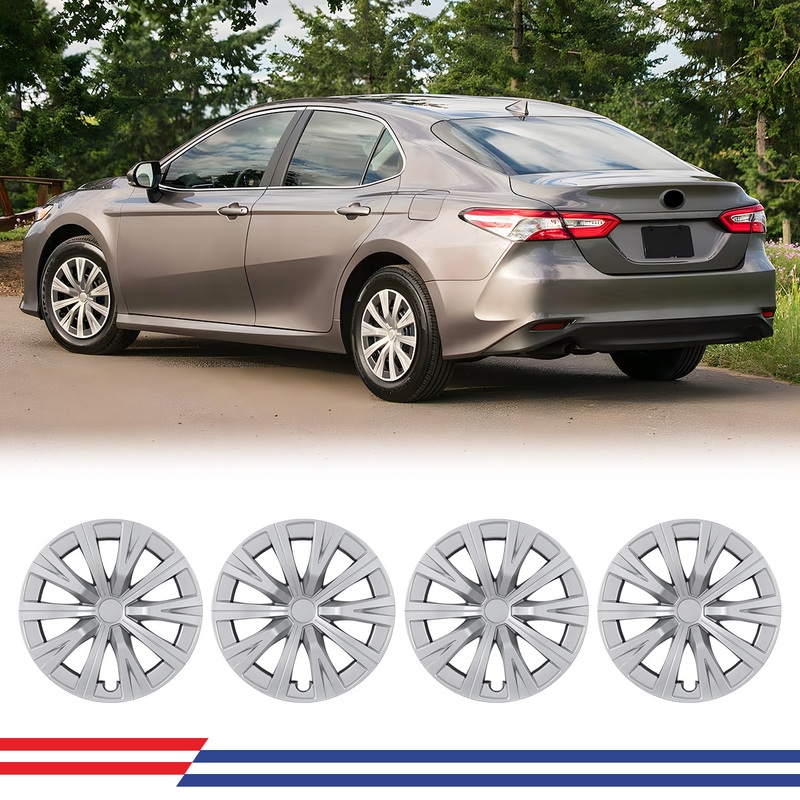 WINJET 16′ Hubcaps Wheel Rims Cover for 2018-2024 Toyota Camry – Sliver
