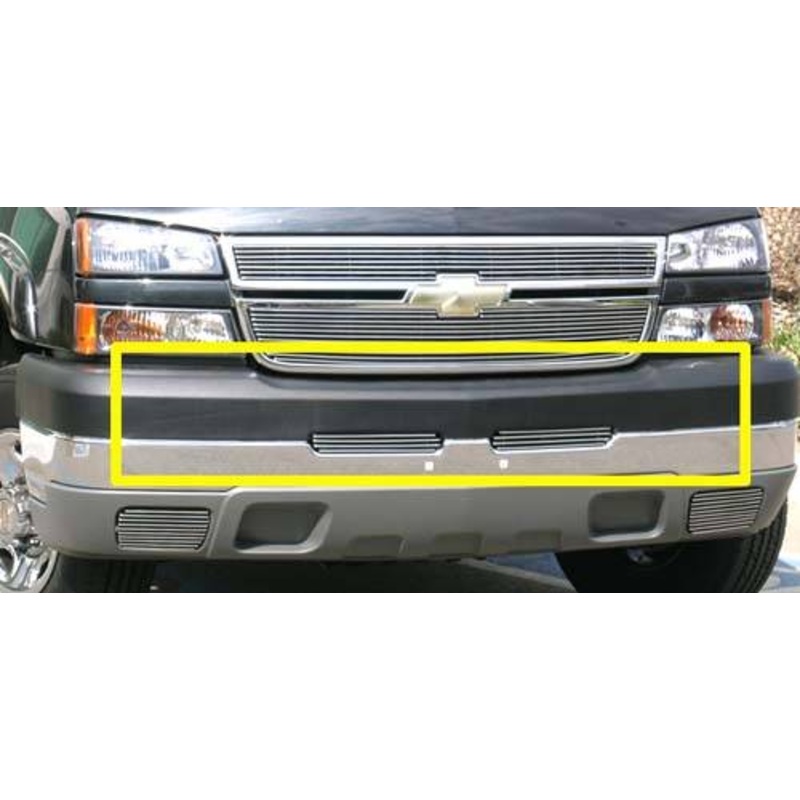 T-REX Grilles 25103 Polished Aluminum Horizontal Bumper Grille Fits 2003-2006 Chevrolet Avalanche