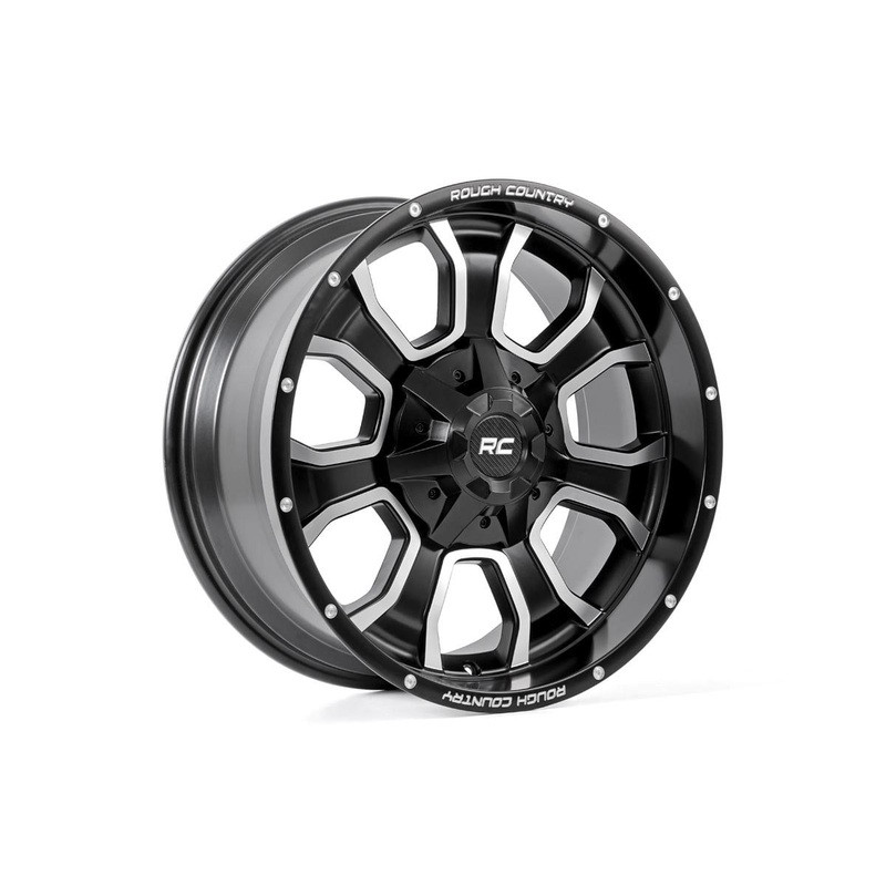 Rough Country 93 Series Wheel | One-Piece | Matte Black | 20×10 | 8×170 | -18mm