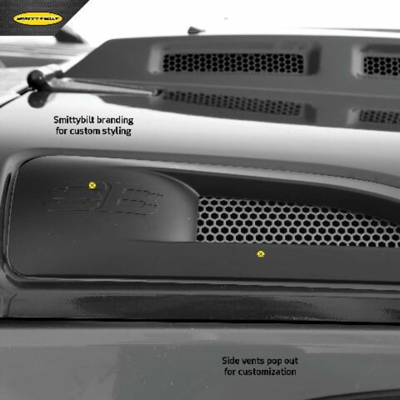 Smittybilt 76500 Mantaray Vented Hood Fits 07-18 Wrangler (JK)
