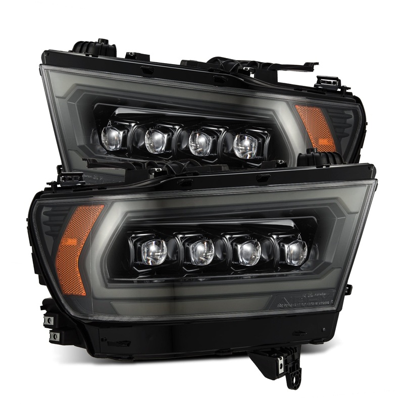 ALPHAREX 2019-2024 Ram 1500 (MK II 2500 Style) NOVA-Series LED Projector Headlights Alpha-Black