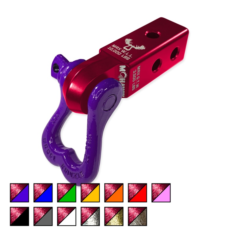 Moose Knuckle XL 3/4 Shackle and Red Mohawk 2.0 Receiver Combo
