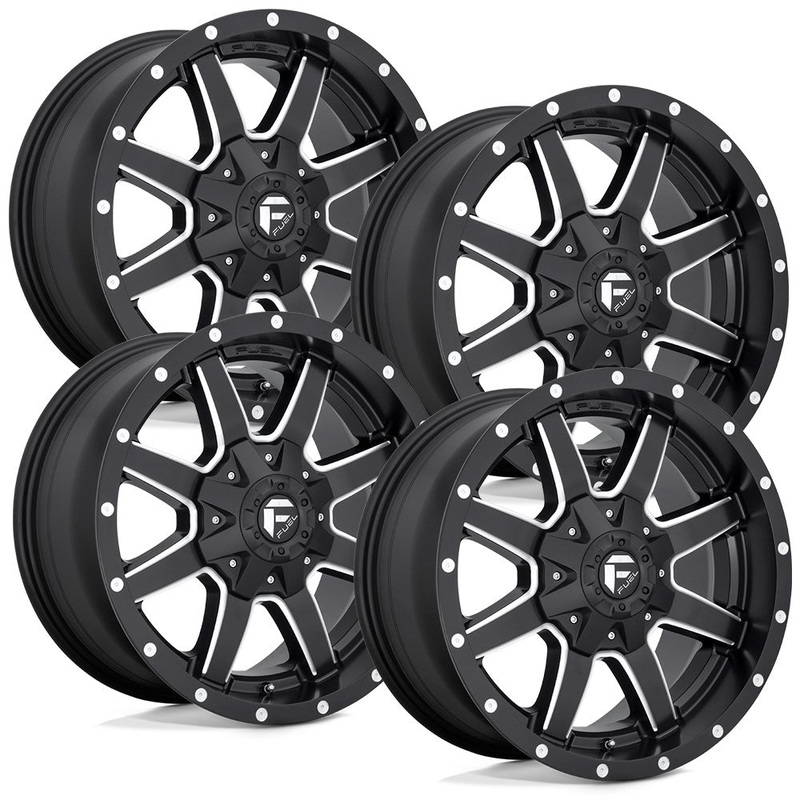 Fuel Maverick D538 Milled with Matte Black Finish Aluminum Dodge Ram SRW Wheel Kit (8×6.5)