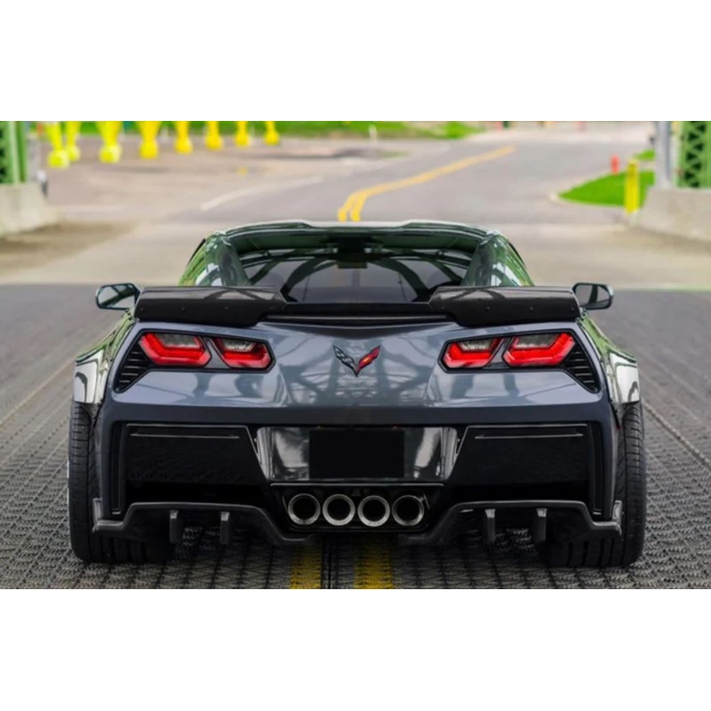 Vorteq Carbon – Carbon Fiber 3 Piece Trunk Spoiler Chevrolet Corvette C7 Z06 Grandsport (2013-2019)