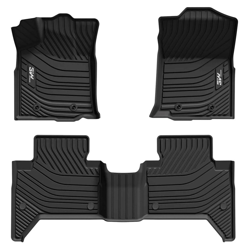 3WLINERS 2016-2023 Toyota Tacoma Double Cab TPE Material & All-Weather Protection Custom Floor Mats