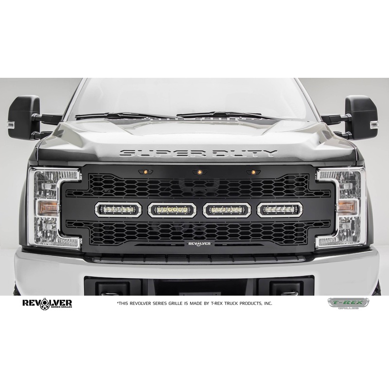 T-REX Grilles 6515641 Black Mild Steel Laser Cut Pattern Grille Fits 2017-2019 Ford F-250 F-350 F-450 F-550