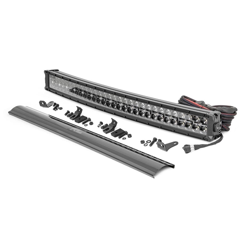 30 Inch Black Series LED Light Bar | Curved | Dual Row | Cool White DRL