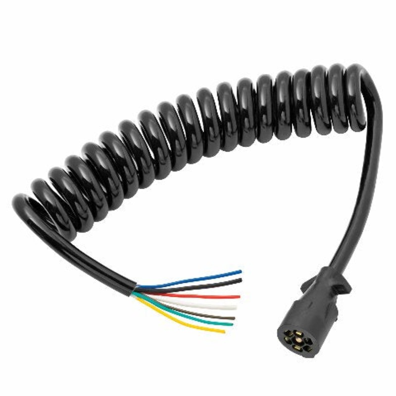 Bargman 54006-044 Wiring Connector, 7-Way Trailer End, 8 ft. Length Wire