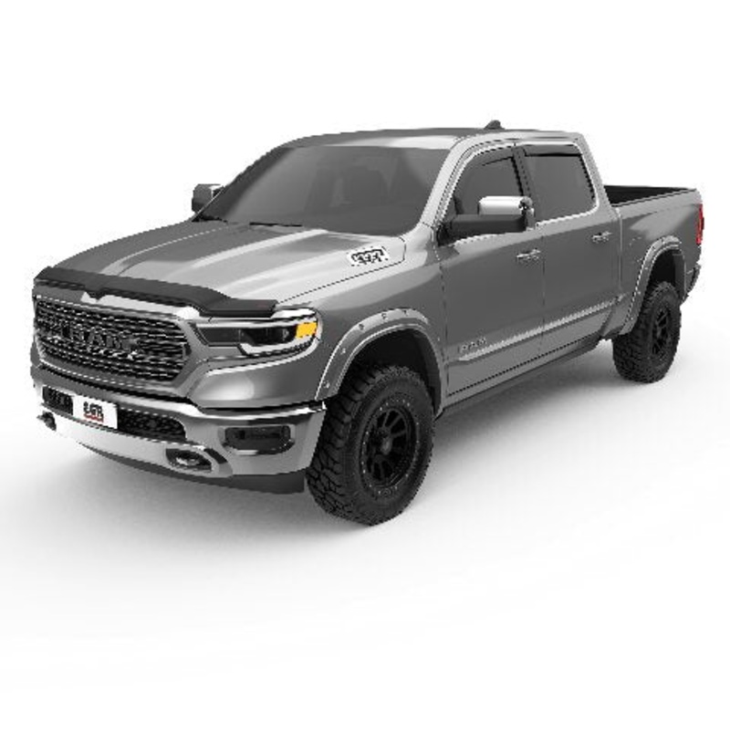 EGR 302955 SuperGuard Hood Guard Bug Deflector Protector, Matte Black Finish, Compatible with Select Ram 1500 All Cabs Models