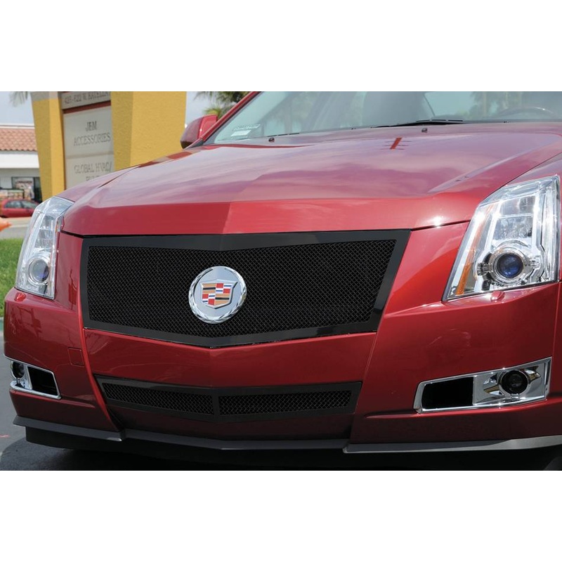 T-REX Grilles 51197 Black Mild Steel Small Mesh Grille Fits 2008-2013 Cadillac CTS CTS Coupe CTS Sport CTS Sport Wagon