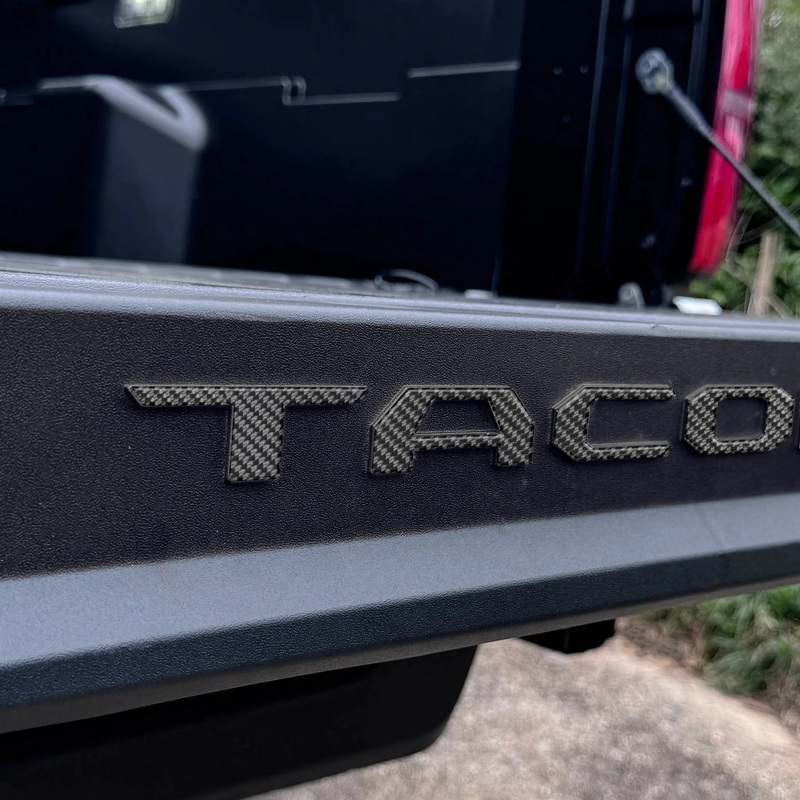 Tufskinz Bed Rail Letter Overlays for Tacoma (2024-2025)