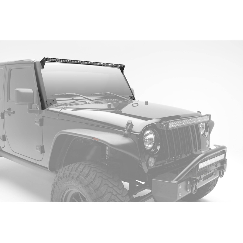 ZROADZ Z374711-KIT Black Mild Steel Front Roof LED Kit Fits 2007-2017 Jeep Wrangler JK Wrangler JKU