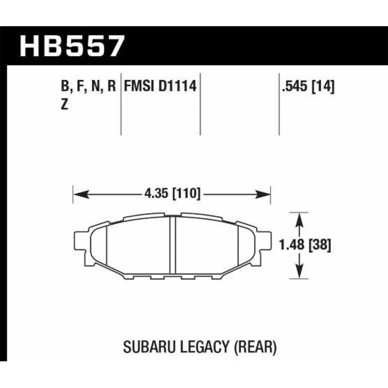 Hawk Performance HB557B.545 HPS 5.0 Disc Brake Pad