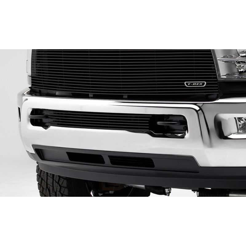 T-REX Grilles 25452B Black Aluminum Horizontal Bumper Grille Fits 2013-2018 Ram 2500 3500