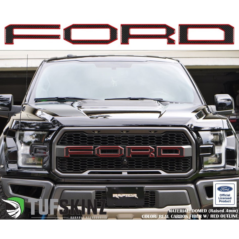 Tufskinz “FORD” Raptor Grill Lettering Overlays for F-150 (2015-2020)