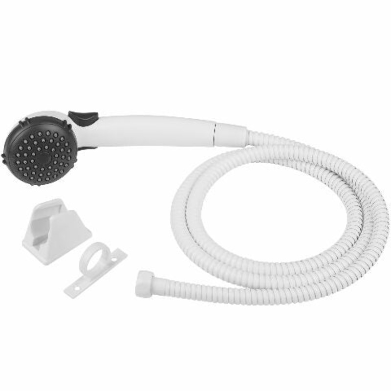 Dura Faucet DF-SA400K-WT RV Hand Held Shower Head – Stainless Steel Hose Kit (White)