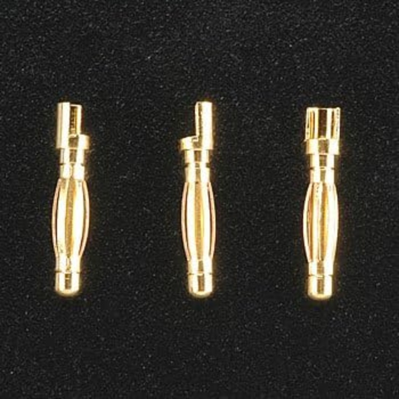 Electrifly 2mm Gold Plated Bullet Connectors Female (3)