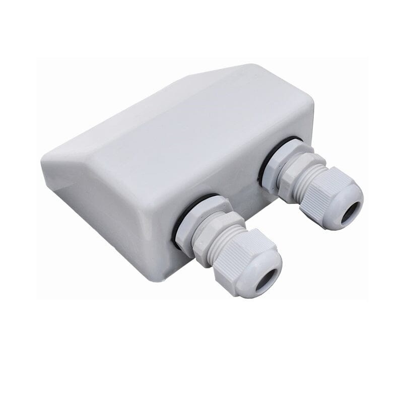 LENSUN Waterproof Double Cable Holes Entry Gland,Cable Box for Solar Panels/Caravans/Boats