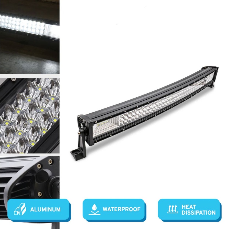 SYNETICUSA 42″ Triple Row 6000K Curved LED Light Bar – Universal