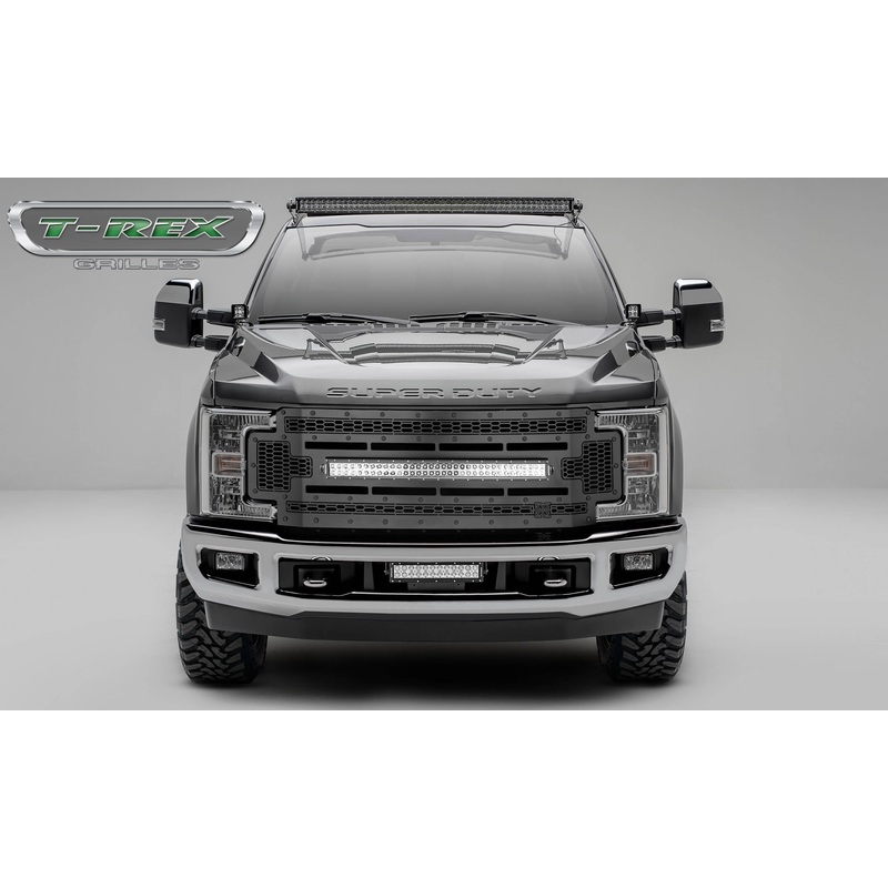 T-REX Grilles 7315471-BR Black Mild Steel Laser Cut Pattern Grille Fits 2017-2019 Ford F-250 F-350 F-450 F-550