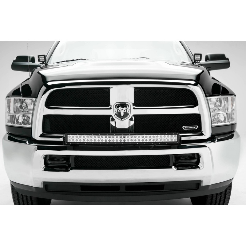 ZROADZ Z324522 Black Mild Steel Front Bumper Top LED Bracket Fits 2010-2018 Ram 2500 3500