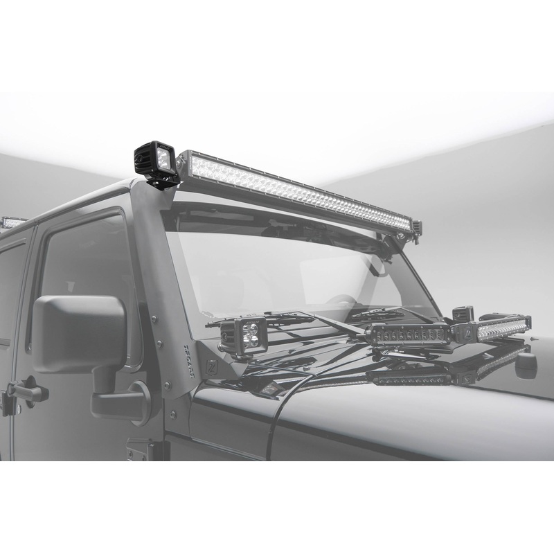 ZROADZ Z334811 Black Mild Steel Front Roof LED Bracket Fits 2007-2018 Jeep Wrangler JK Wrangler JKU