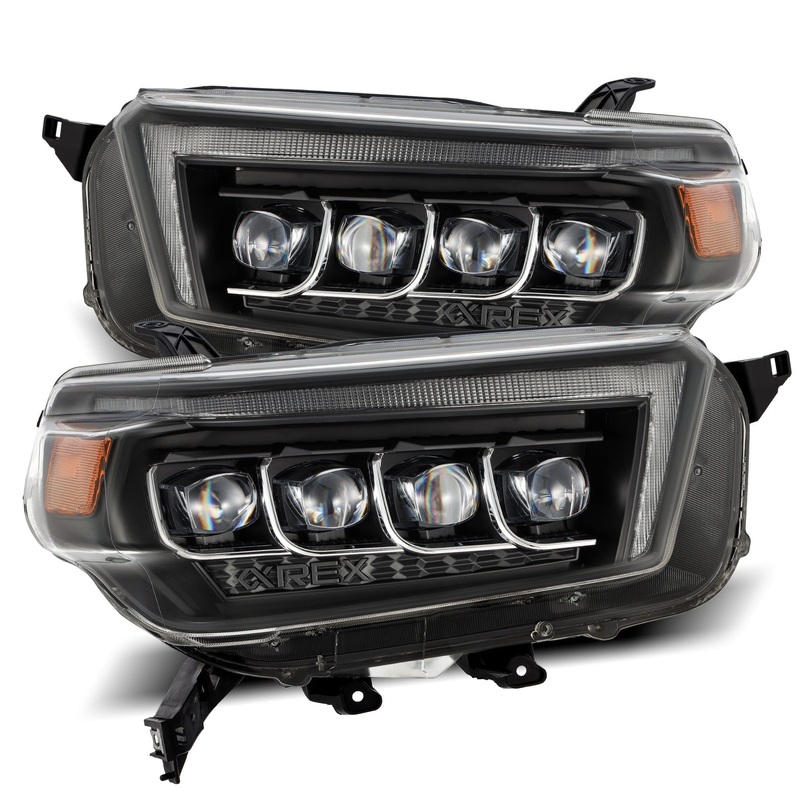 ALPHAREX 2010-2013 Toyota 4Runner NOVA-Series LED Projector Headlights Black