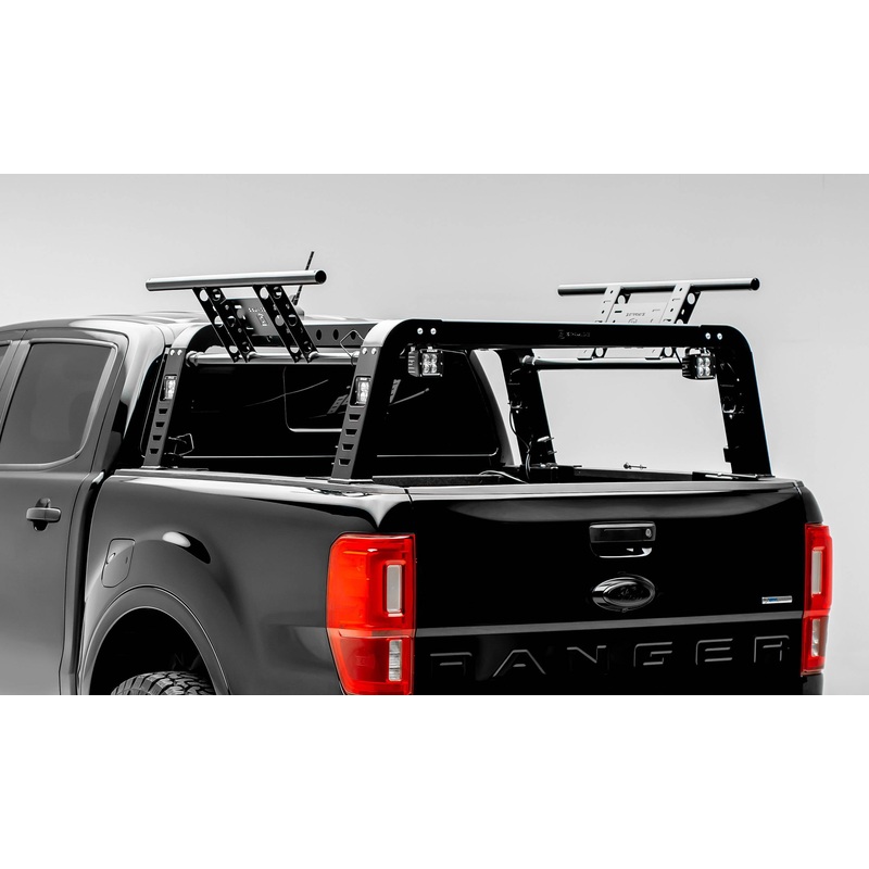 ZROADZ Z835101 Black Mild Steel Aluminum Overland Access Rack Fits 2019-2023 Ford Ranger