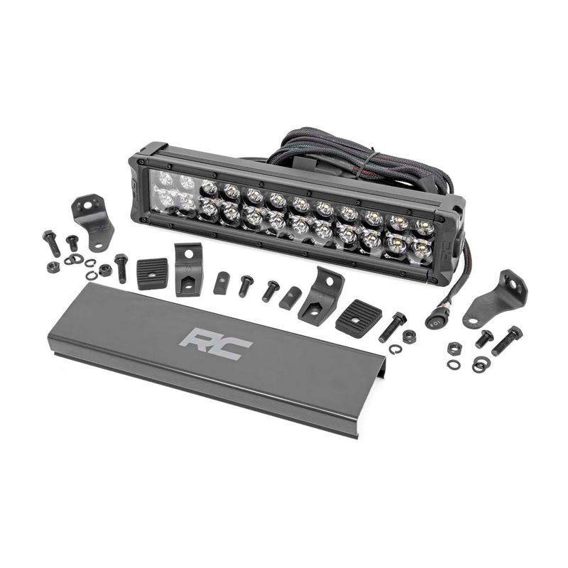 12 Inch Black Series LED Light Bar | Dual Row | White DRL