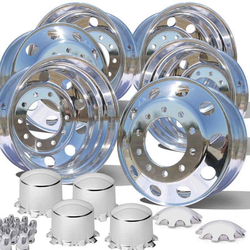 Alcoa 22.5 Dura-Bright EVO Aluminum Tandem 6 Wheel Kit