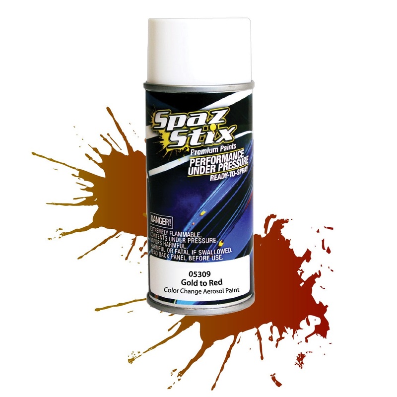Spaz Stix Color Changing Paint Gold to Red Aerosol 3.5OZ