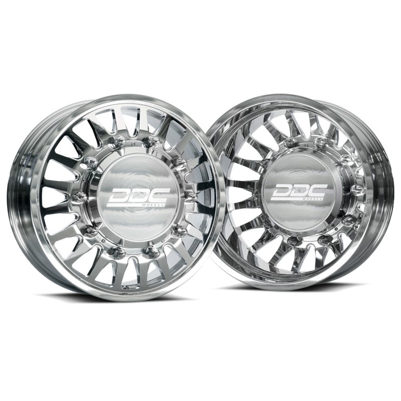 22×8.25 DDC The Spoke Polished 05-UP FORD 19-UP DODGE FORGED DUALLY Wheels 8×200 Set of 6 (Lug Nuts Included) Fits UP to 12.50 tire