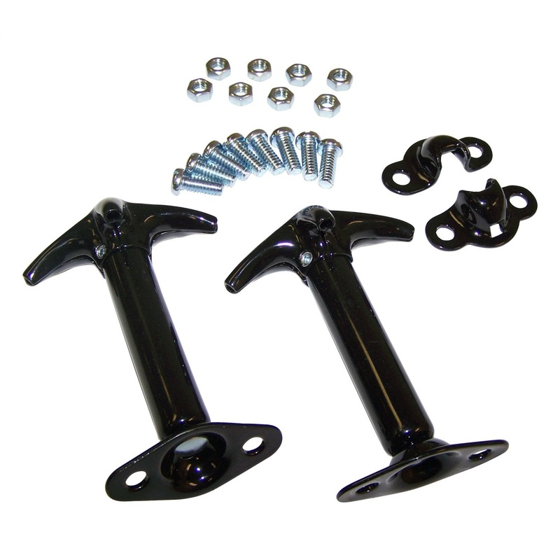 Crown Automotive 488601 Black Hood Catch Set