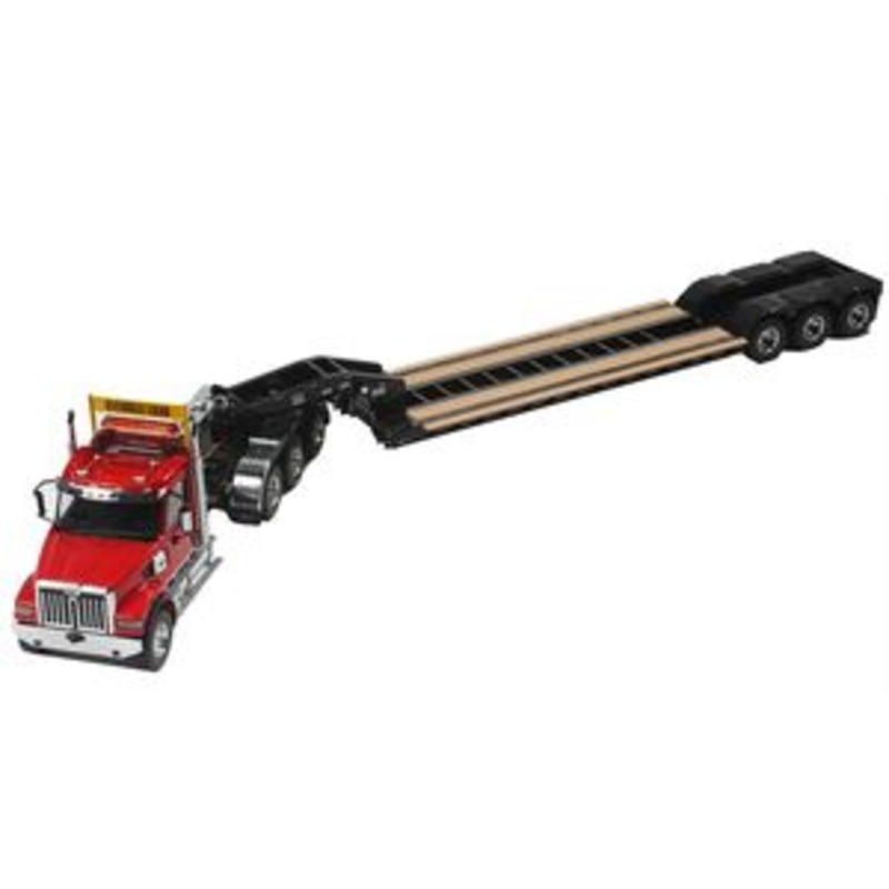 DieCast Masters 1/16 Scale Western Star 49X SFFA Tridem Axle Heavy Haul Tractor with Gooseneck Lowboy Trailer, RTR